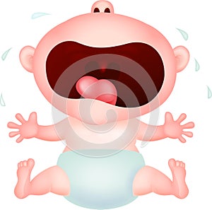 Baby cartoon crying