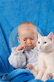 Baby with cat