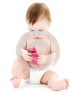 Baby with cell phone