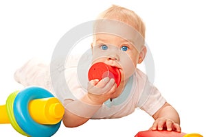 Baby chewing toy. Teething and itching gums