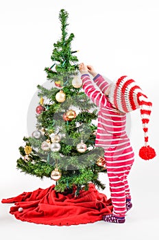 A Baby and a Christmas tree