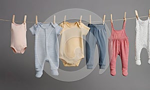 Baby clothes hung on line Shorts, Tshirt, Formal wear, Pattern design