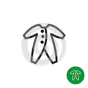 Baby clothes icon black line style