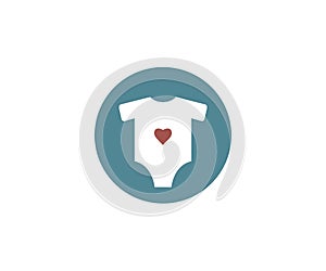 Baby clothes icon. Vector illustration, flat design