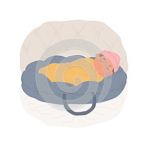 Baby cocoon isolated cartoon vector illustration.