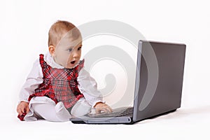 Baby and computer