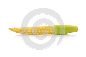 Baby corn isolated on white