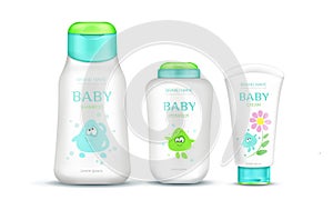 Baby cosmetics package set with kids design,