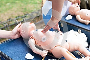 Baby CPR dummy first aid training