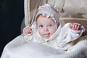 Baby in cradle