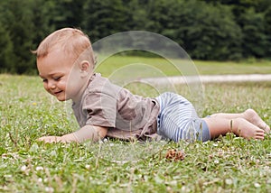 Baby crawling