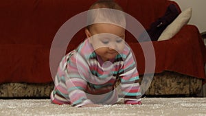 Baby Crawling on Carpet