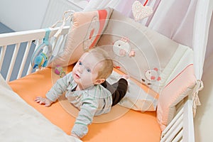 Baby in the crib