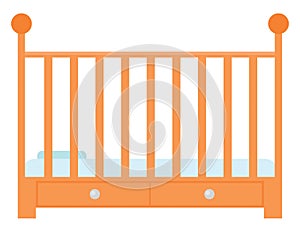 Baby crib, icon