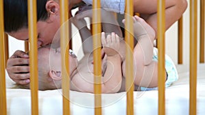 Baby Crying in Crib at home