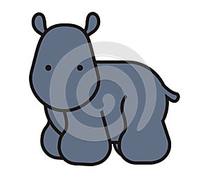 Baby cute hippo