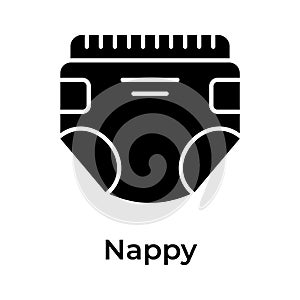 Baby diaper, premium icon of baby nappy in modern style