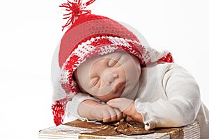 Baby Doll with Christmas Cap