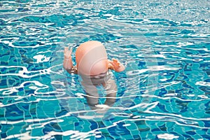 Baby doll floating in a swimming pool, The dangers of children d