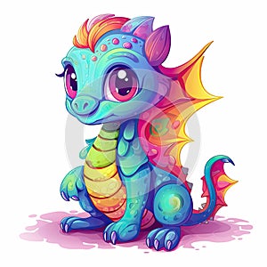 Baby dragon bundle for coloring page. Cute baby dragon set. Colorful baby dragons collection for kids coloring page. Dragon cub