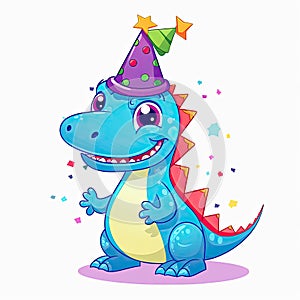 Baby dragon cartoon design collection. Cute dragon baby cartoon illustration on a white background. Colorful dragons wearing party