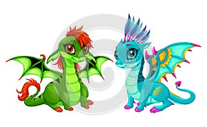 Baby dragons with cute eyes