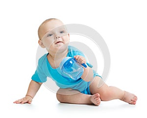 Baby drinking from bottle