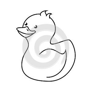 Baby ducky toy isolated icon