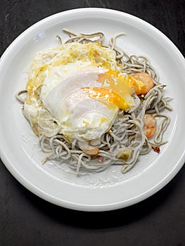 Baby eels or elver substitute in garlic sauce, a traditional Spa photo