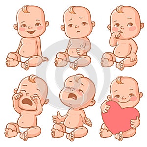 Baby emotions set