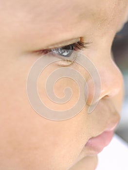 Baby face profile eye