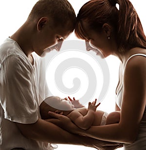 Baby Family Newborn Parents Kid New Born Mother Father Child photo