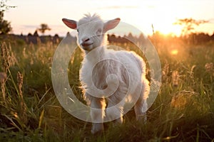 Rural grass goat animals farming cute