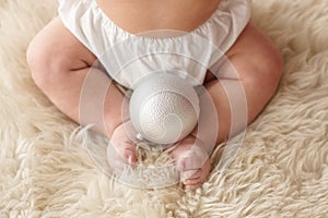 Baby feet. Happy Family concept. Beautiful conceptual image of Maternity