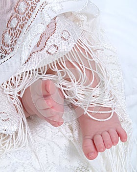 Baby Feet and Lace