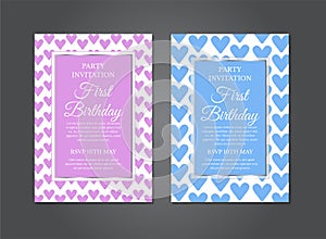 Baby First Birthday Invitation Design