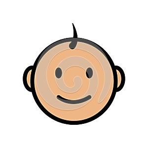 Baby flat icon. Design vector