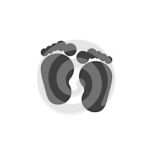 Baby foot print vector icon