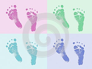 Baby foot prints