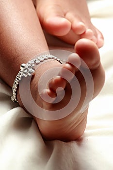 Baby foot wearing Anklet