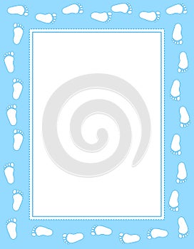 Baby footprint border