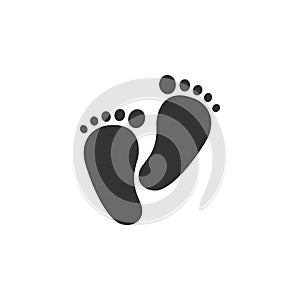 Baby footprints icon. Simple element illustration. Baby footprints symbol design from Pregnancy collection set. Can be used in web