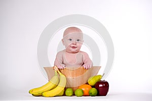 Baby in Fruit Bowl