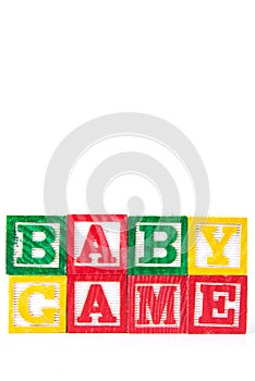 Baby Game - Alphabet Baby Blocks on white