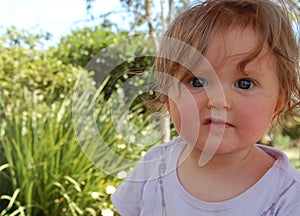 Baby in garden