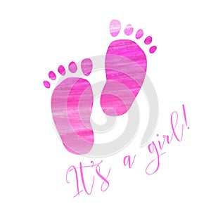 Baby gender reveal footprints