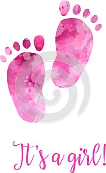 Baby gender reveal footprints