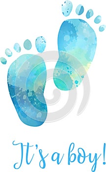 Baby gender reveal footprints