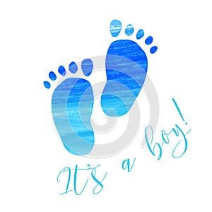 Baby gender reveal footprints