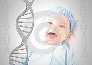 Baby with genetic DNA